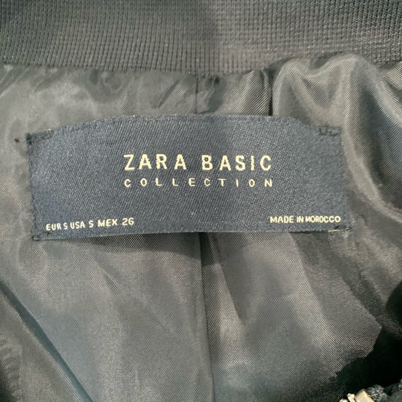 Zara Black Bomber Jacket - Picture 3 of 3